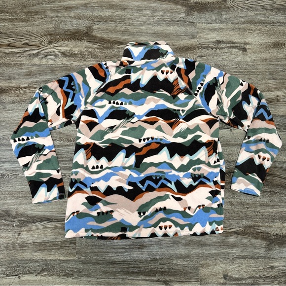 Eddie Bauer Women's Quest Fleece Quarter-Zip Sweater - Printed - Mountains - Picture 5 of 7